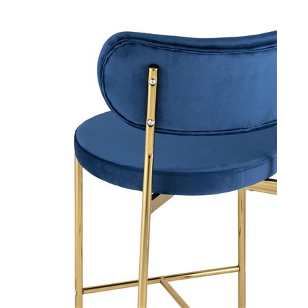 Барбара велюр синий ножки из металла золотые