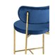 Барбара велюр синий ножки из металла золотые Барбара велюр синий ножки из металла золотые