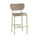 Барбара экокожа бежевая ножки из металла золотые