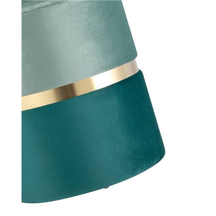 Кэрри с ящиком велюр бирюзовый с декоративным золотым ободком