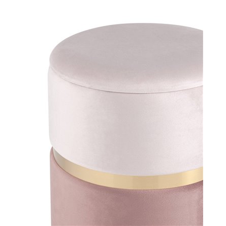 Кэрри с ящиком велюр розовый с декоративным золотым ободком