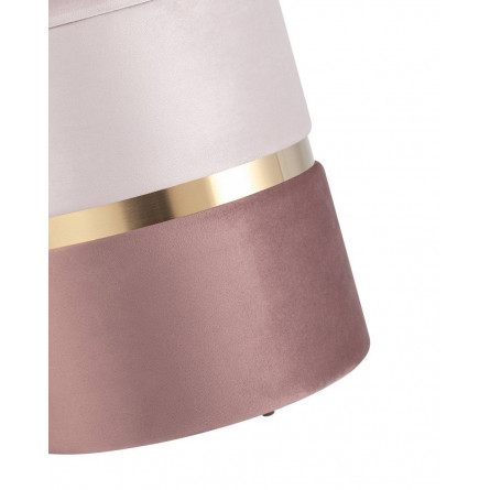 Кэрри с ящиком велюр розовый с декоративным золотым ободком