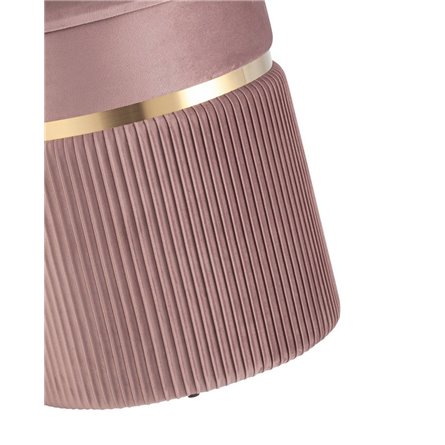 Миранда с ящиком велюр розовый с декоративным золотым ободком