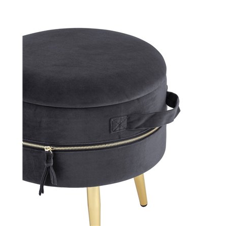 Пуф Тильда велюр антрацит