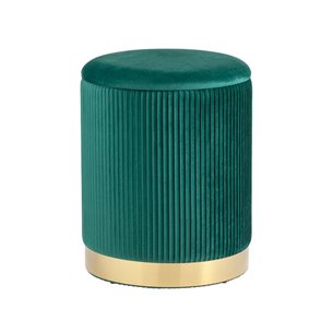 Шарлотта с ящиком велюр зеленый с металлическим основанием в золотом цвете