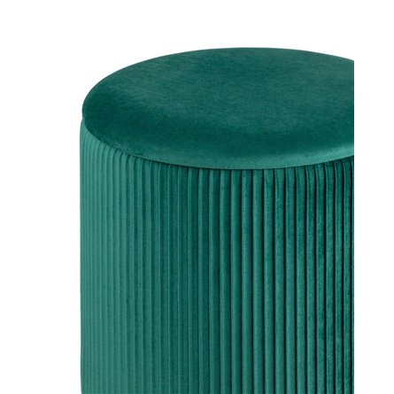 Шарлотта с ящиком велюр зеленый с металлическим основанием в золотом цвете