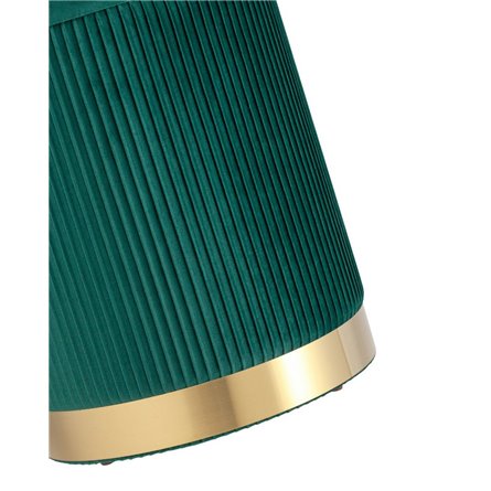 Шарлотта с ящиком велюр зеленый с металлическим основанием в золотом цвете