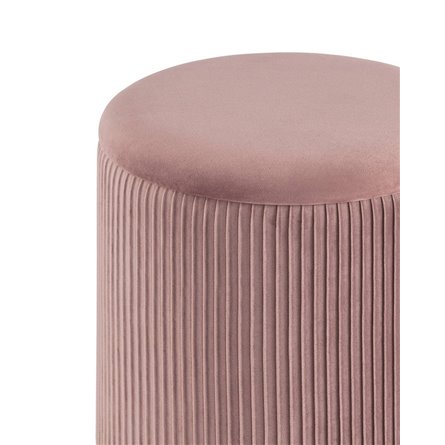 Шарлотта с ящиком велюр розовый с металлическим основанием в золотом цвете