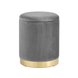 Шарлотта с ящиком велюр серый с металлическим основанием в золотом цвете