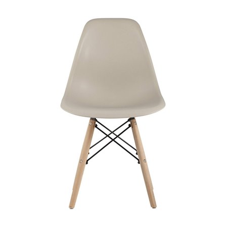 Style DSW бежевый, литой полипропилен, стальной каркас, натуральный массив бука