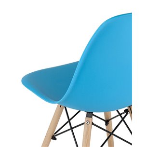 Style DSW бирюзовый, литой полипропилен, стальной каркас, натуральный массив бука