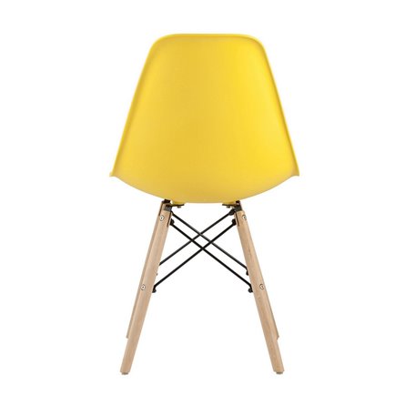 Style DSW желтый, литой полипропилен, стальной каркас, натуральный массив бука