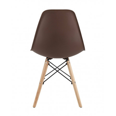 Style DSW коричневый, литой полипропилен, стальной каркас, натуральный массив бука