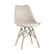 Eames Soft бежевый обеденный сиденье экокожа ножки из массива бука