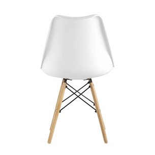 Eames Soft белый обеденный сиденье экокожа ножки из массива бука