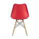 Eames Soft красный обеденный сиденье экокожа ножки из массива бука Eames Soft красный обеденный сиденье экокожа ножки из массива бука