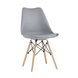 Eames Soft серый обеденный сиденье экокожа ножки из массива бука