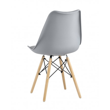 Eames Soft серый обеденный сиденье экокожа ножки из массива бука