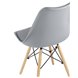 Eames Soft серый обеденный сиденье экокожа ножки из массива бука
