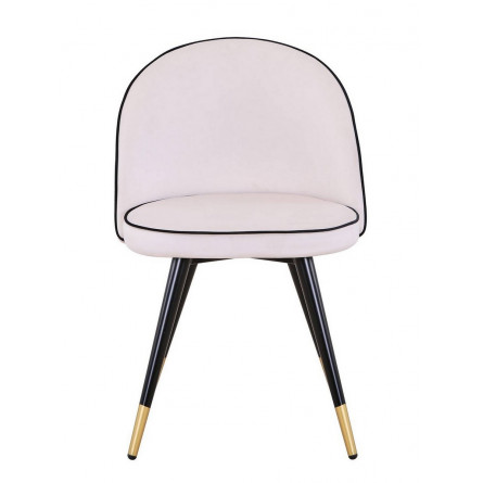 Gabi LUX велюр бежевый ножки из металла с золотым декором