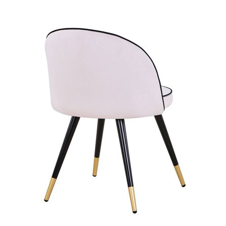 Gabi LUX велюр бежевый ножки из металла с золотым декором