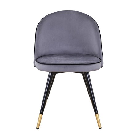 Gabi LUX велюр серый ножки из металла с золотым декором