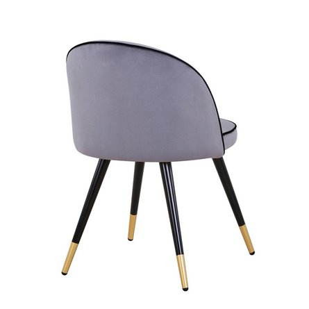 Gabi LUX велюр серый ножки из металла с золотым декором