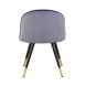 Gabi LUX велюр серый ножки из металла с золотым декором Gabi LUX велюр серый ножки из металла с золотым декором