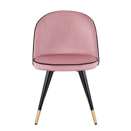 Gabi LUX велюр розовый ножки из металла с золотым декором