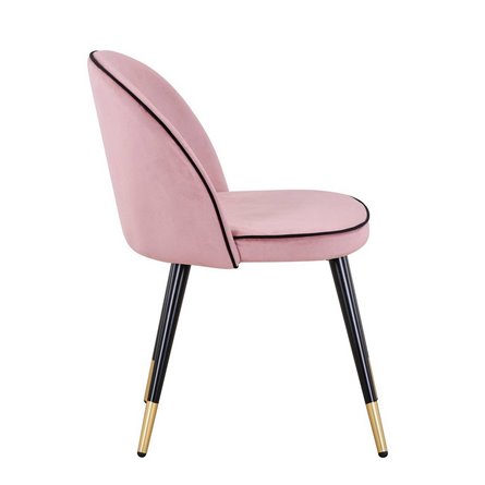 Gabi LUX велюр розовый ножки из металла с золотым декором
