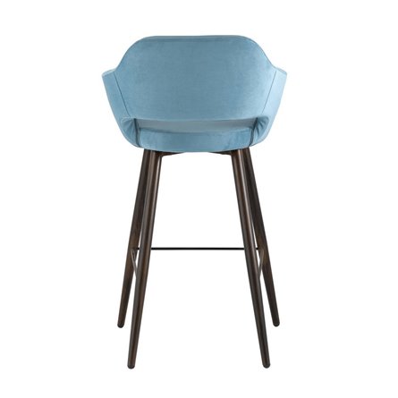 Саймон обивка велюр пыльно-голубой ножки металл темное дерево