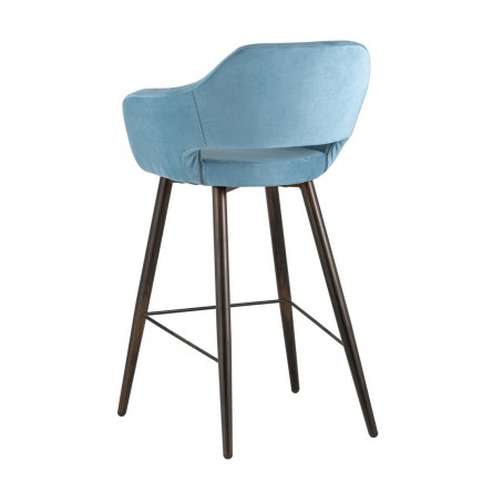 Саймон обивка велюр пыльно-голубой ножки металл темное дерево