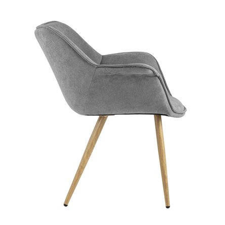 Джулиан NEW серый обивка шенилл ножки из металла с принтом под дерево