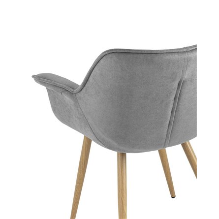 Джулиан NEW серый обивка шенилл ножки из металла с принтом под дерево