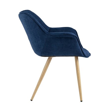 Джулиан NEW синий обивка шенилл ножки из металла с принтом под дерево