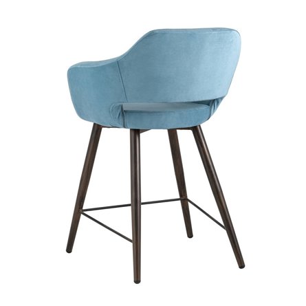 Саймон велюр пыльно-голубой ножки металл темное дерево