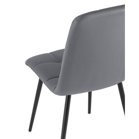 для кухни Oliver экокожа серый ножки металл черные