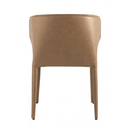 Арманд экокожа коричневый обеденный ножки металл черный