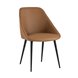 Бланш экокожа коричневый обеденный ножки металл черный