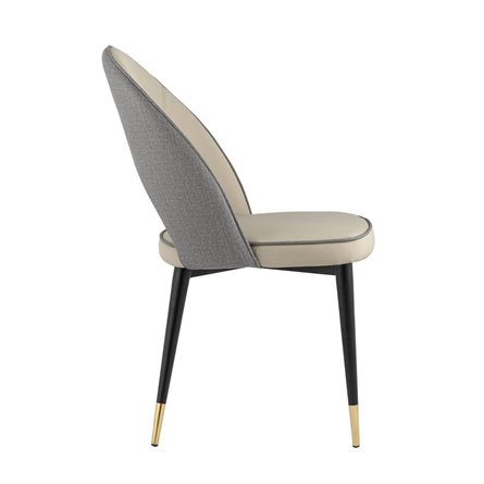 Сохо экокожа серый обеденный ножки металл черный