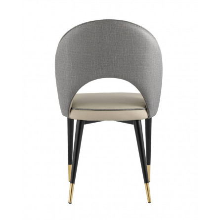 Сохо экокожа серый обеденный ножки металл черный