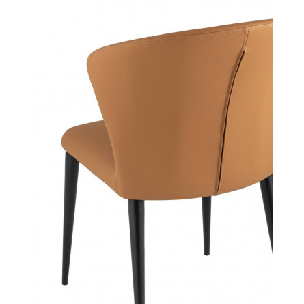 Энигма экокожа охра обеденный ножки металл черный