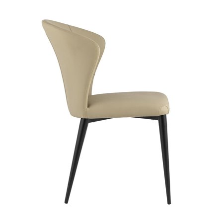 Энигма экокожа бежевый обеденный ножки металл черный