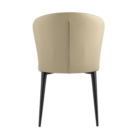 Энигма экокожа бежевый обеденный ножки металл черный