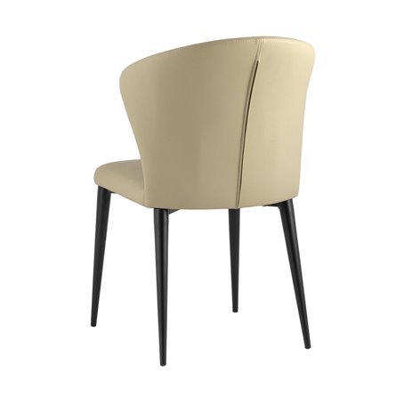 Энигма экокожа бежевый обеденный ножки металл черный