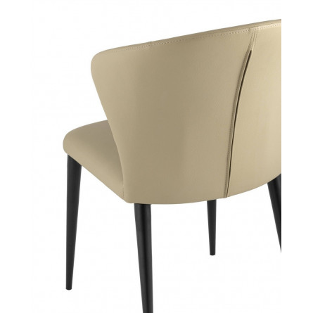 Энигма экокожа бежевый обеденный ножки металл черный