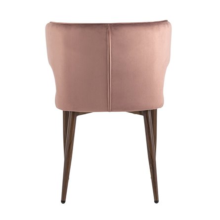 Матео велюр пыльно-розовый обеденный ножки под темное дерево