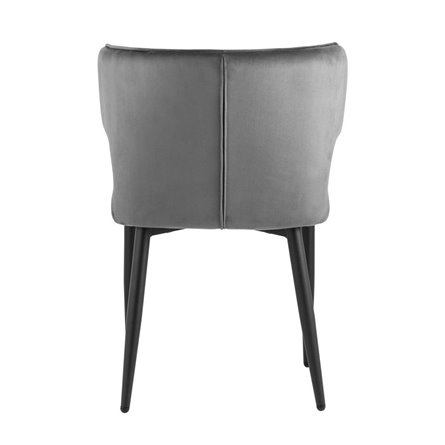 Матео велюр серый обеденный ножки металл черный