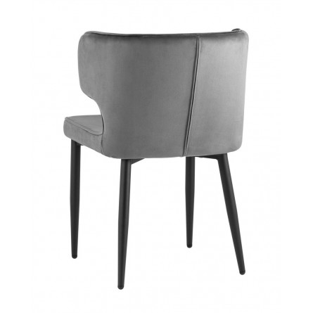 Матео велюр серый обеденный ножки металл черный