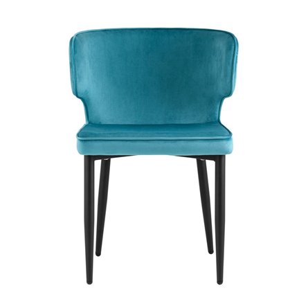 Матео велюр темно-бирюзовый обеденный ножки металл черный